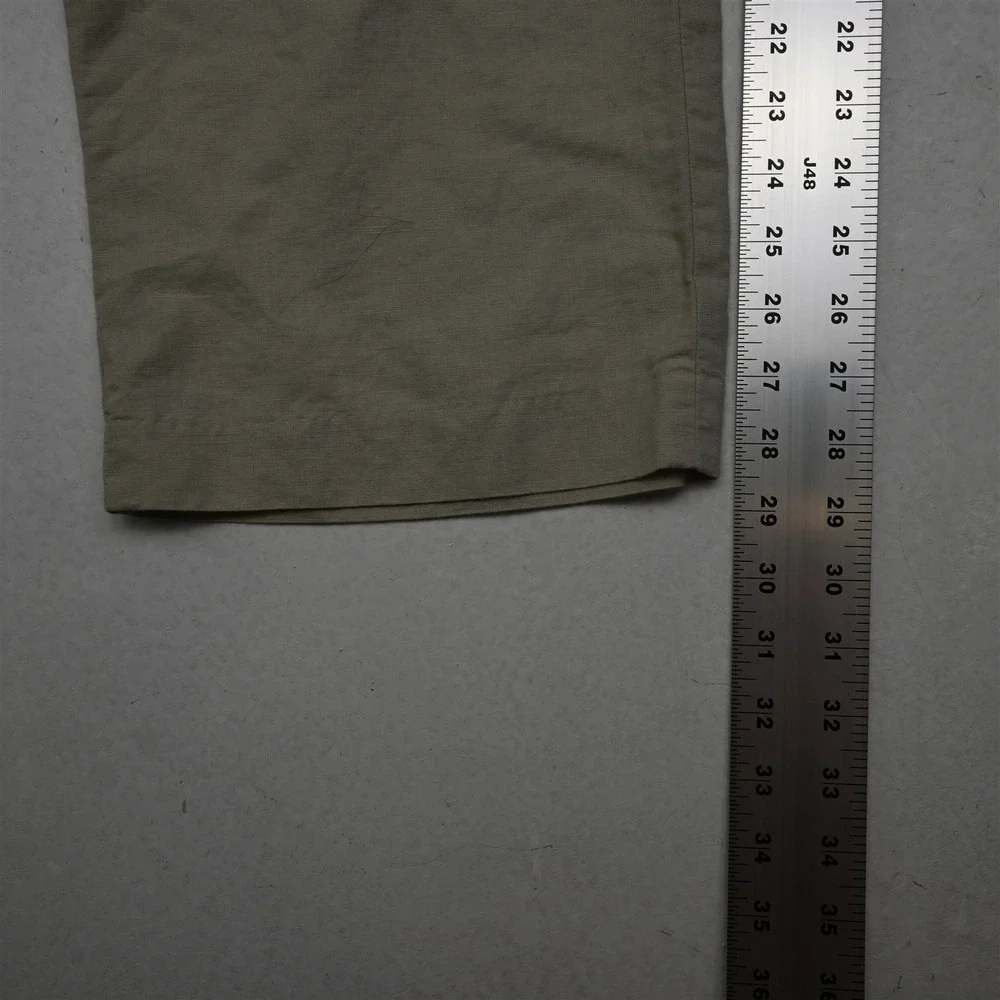 Banana Republic 36x30 Khaki Linen Cotton Standard Beach Wedding Mens Pants